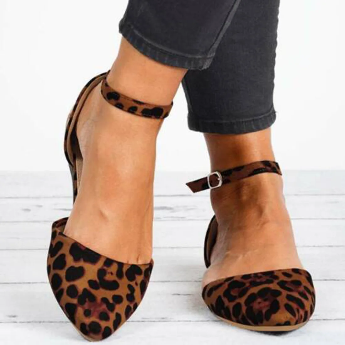 

Oeak Comfort Shallow Flat Loafers For Woman Summer Square Toe Ballet Flats Casual Slip On Shoes Women Flat Leather Shoes New