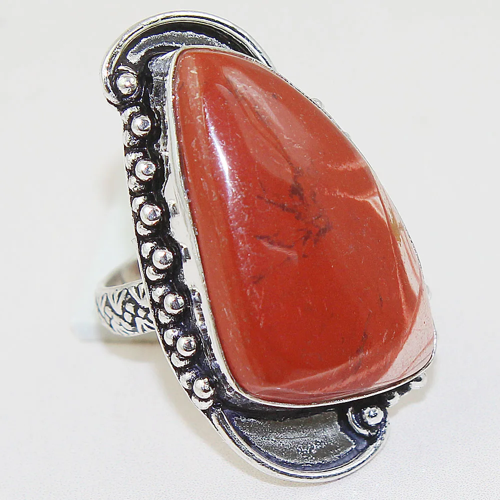 

Mookaite Jaspper Ring Silver Overlay over Copper , Size: 8.5 , R0481