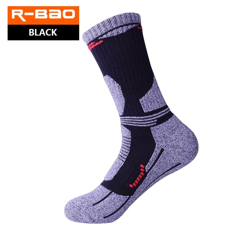 RB3322 R-BAO Outdoor Hiking Socks Terry Thicken Sports Socks for Running Climbing Spring Autumn Winter mens socks