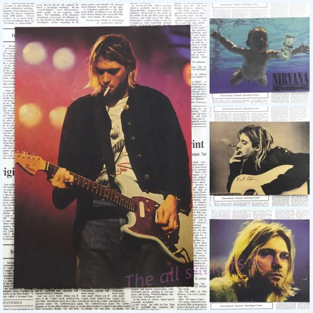 Vintage Poster Nirvana Kurt Cobain dormitorio Kraft Rock Orchestra pittura decorativa Poster retro poster /2025