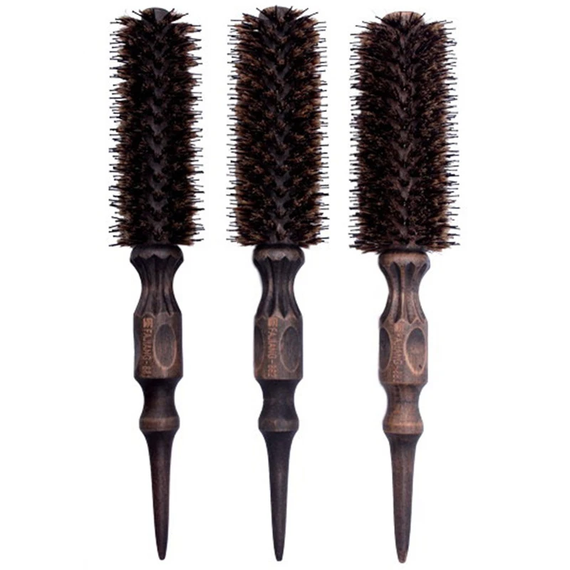 IRUI 1 шт. расческа для волос портативная круглая Антистатическая кудрявая натуральная деревянная ручка для укладки волос расческа
