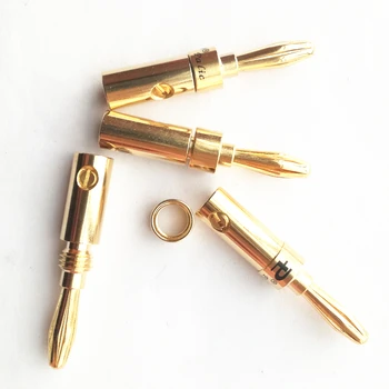 

4 piece Gold-plated banana plug speaker connector power amplifier plug