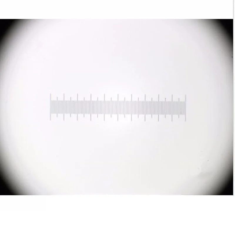 0,01 мм сценический микрометр стеклянная скользящая сетка измерительная Калибровочная линейка DIV = 0,01 мм для биологического микроскопа всего 1 мм