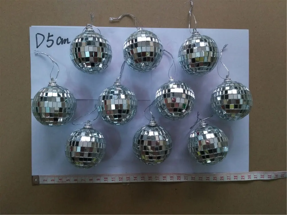 pack of 10 D5cm 2" disco mirror ball Christmas tree decoration mirror balls Xm Xmas home party