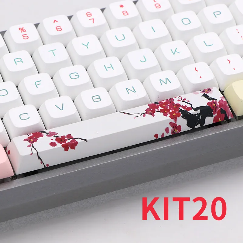 Five sides Dye-subbed PBT Spacebar 6.25U cherry profile keycap for DIY mechanical keyboard