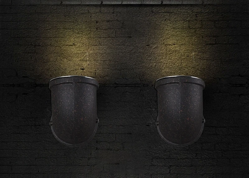 Creative Retro Water Pipe Wall Lamp Iron Art LOFT Light Bedside Lamp Bedroom Stair Living Room Corridor Bedroom Decorative Light (7)