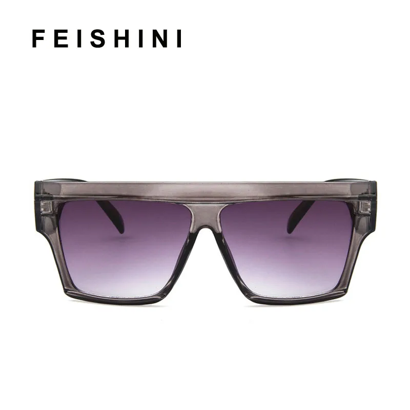 FEISHINI BIG Square Sunglasses Women Brand Rivet Decoration Chic Vintage Sun Glasses Points Sunnies Female Eyewear Lunettes