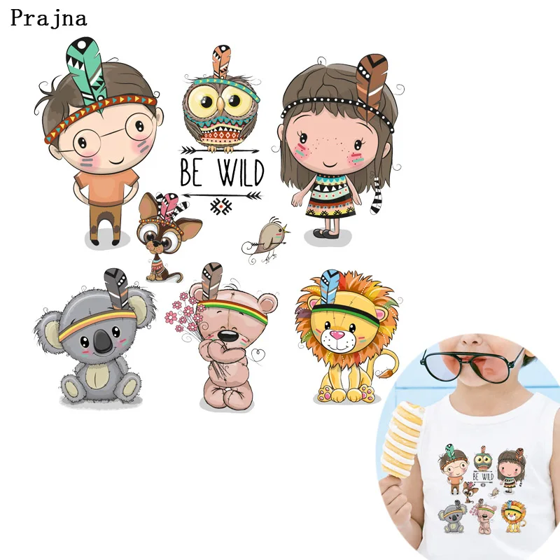 

Prajna Animal Vinyl Stickers for Clothing DIY Cute Heat Transfer on Cloth T-shirt Printed Iron on Thermal Transfer Accessory F