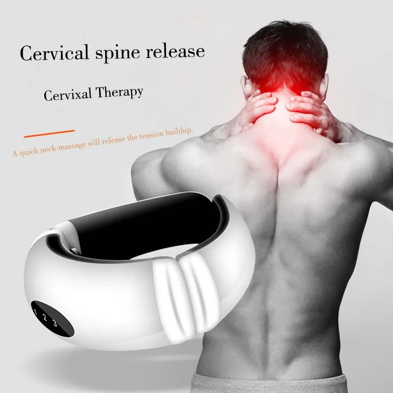 

Electric Pulse Back and Neck Massager Far Infrared Heating Pain Relief Tool Health Care Relaxation Neck Shoulder Pressure Reliev