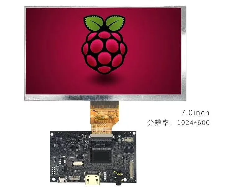 HDMI + аудио ЖК дисплей драйвер платы 7 дюймов панель 1024*600 USB 5V DYI наборы для Raspberry Pi 3B