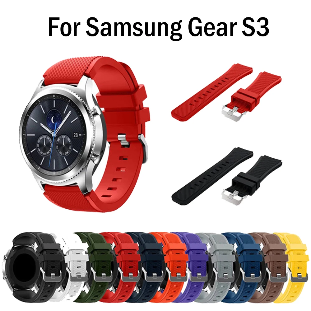 Ремешок для Gear S3 Frontier браслет Samsung Galaxy watch 46 мм huawei gt active 22 | Электроника