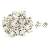 Hot Koop 40 pc Plastic Swivel Eye Ring Gordijn Track Rail Rollen Carrier Wit