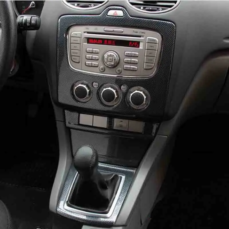For Ford focus 2 MK2 5 2009 2011 Carbon Fiber style Console gear font b car