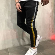 Горячая Распродажа мужские Модные джинсы большого размера тонкие мужские джинсы с принтом джинсы в стиле хип-хоп