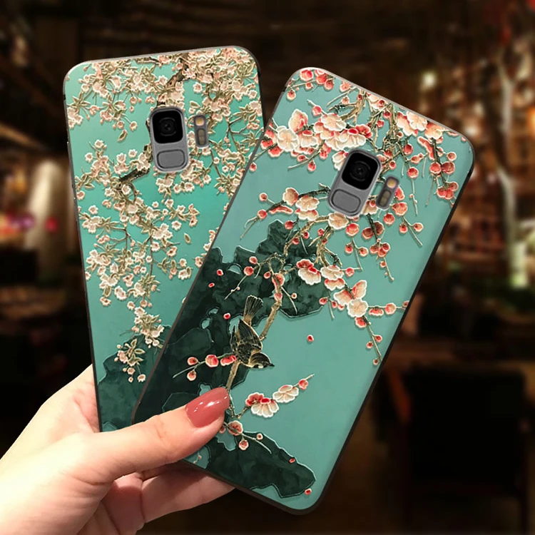 

3D Relief TPU Capa Case For Samsung Galaxy A9 A8 A6 Plus A7 2018 A750 A5 A3 2017 S6 S7 Edge S8 S9 Plus S10e A50 A40 A70 A30 Case