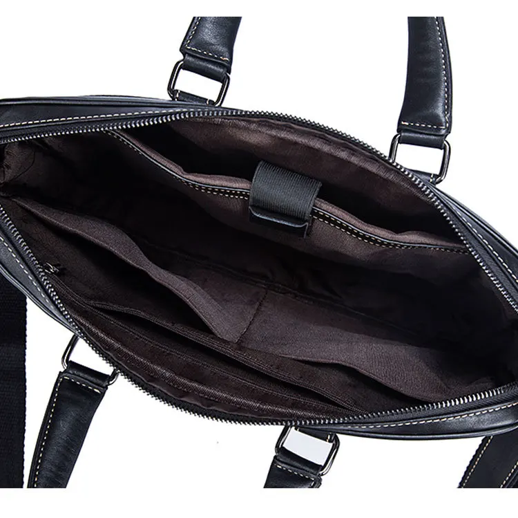 Genuine Leather Men's Bag Bolso Hombre Business Men Cowhide Soft Handbag Briefcase Leather Laptop Computer Bag Bolso Ordenador