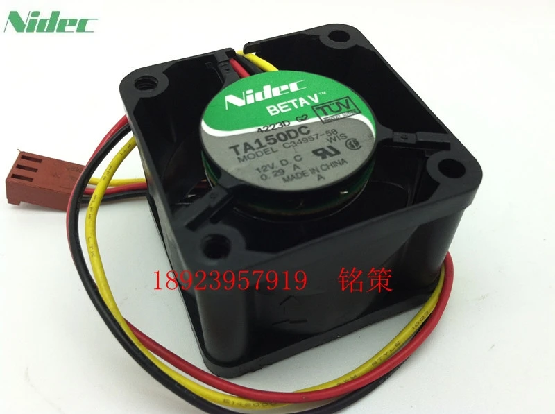 Оптовые поставки для Nidec TA150DC C34957 58 12V 0.29A 4028 40mm 4 см сервера вентилятора