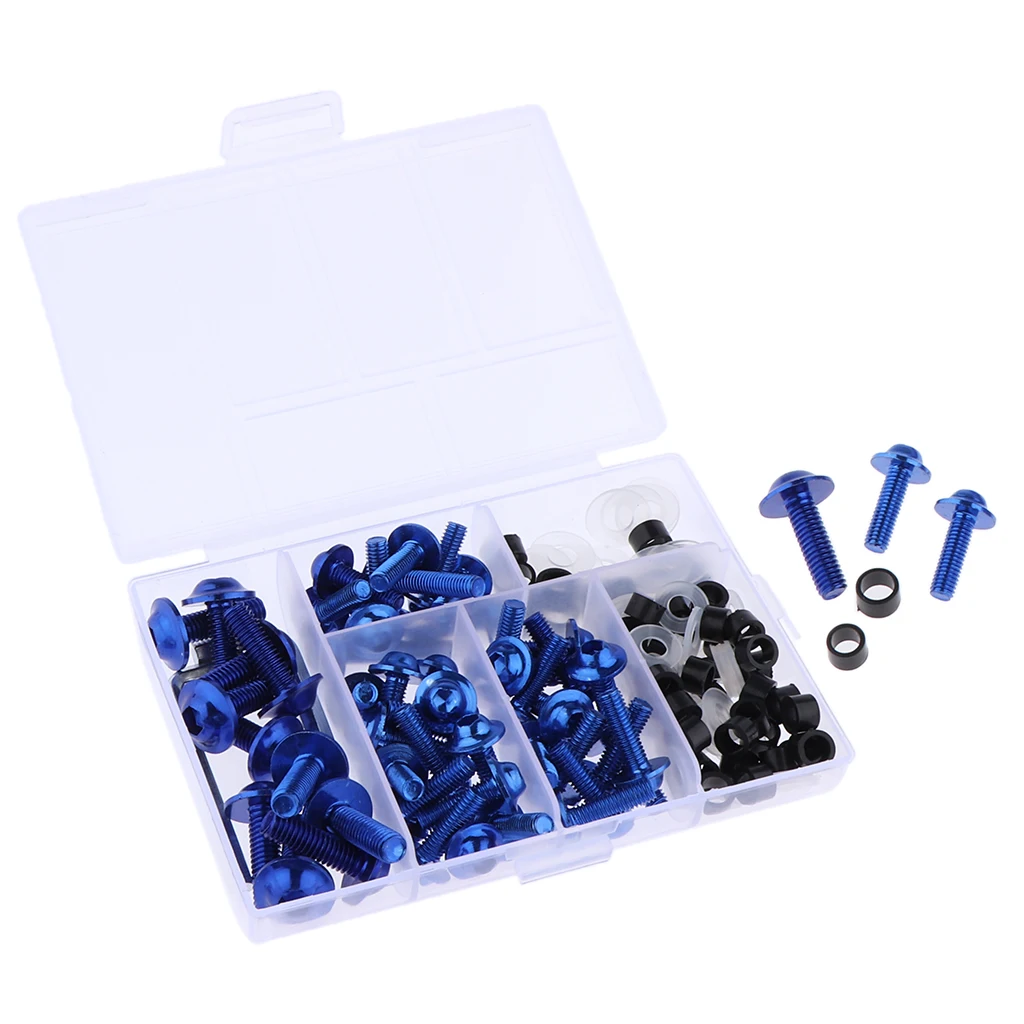 158Pcs Brand New Motorcycle Complete Fairing Bolt Kit Fastener Clips Screws for Front fender Rear fender Windscreens Black