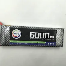 MOS 2 S batería 7.4 v 6000 mAh 25C lipo Para El helicóptero de rc coche de rc barco rc quadcopter batería de Li-polímero battey