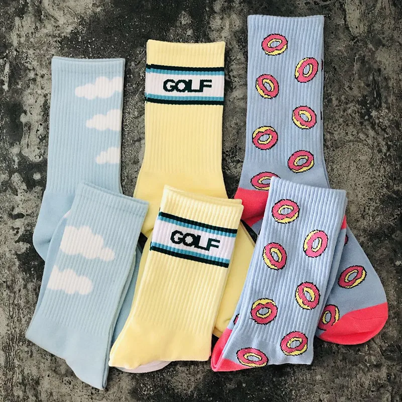 

GOLF Men women socks kanye west Cotton Casual hip hop streetwear winter harajuku gift skateboard Crew justin bieber long socks