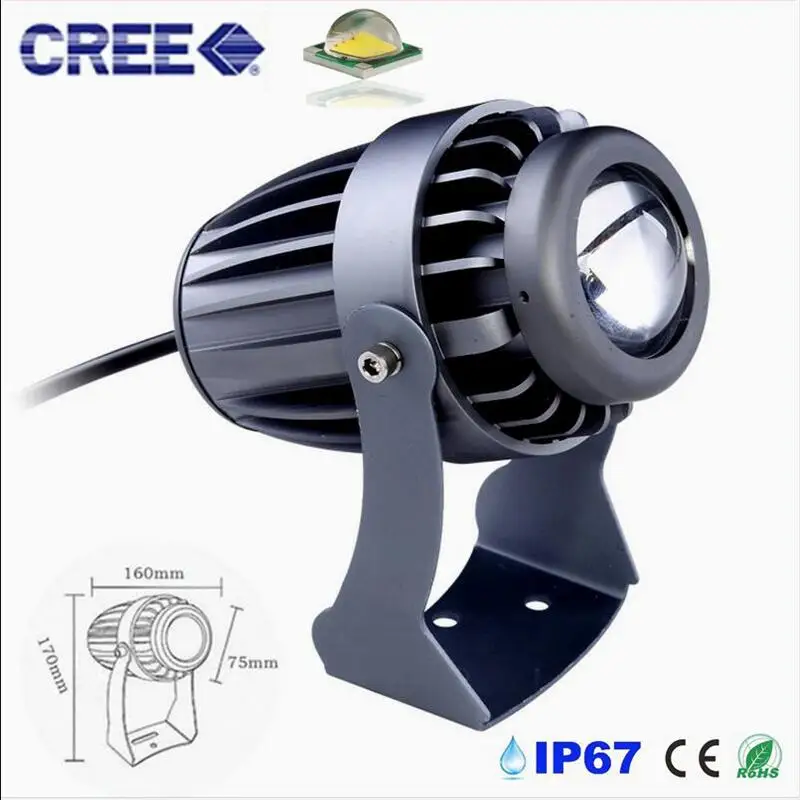 Уличный Светодиодный точечный светильник WaterproofIP65 настенная лампа с узким лучом