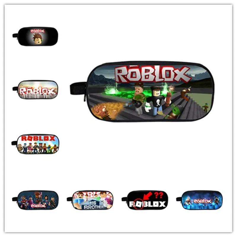 Game Roblox Kids Pencil Bags Pen Case School Stationery Large Capacity Handbag Action Figures Toys Kids Gift Women Cosmetic Bag - 
