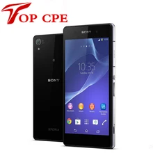 Sony xperia z2 оригинальный разблокирована gsm 3 г и 4 г android четырехъядерный процессор 2 ГБ ram d6503 5.2 “20.7MP WIFI GPS 16 ГБ Отремонтированы мобильный телефон