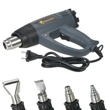 2000 Вт промышленный горячий воздушный пистолет Быстрое нагревание нагревательный пистолет Регулируемая температура горячий пистолет паяльник термопистолет для усадки с 4 насадками AC220V