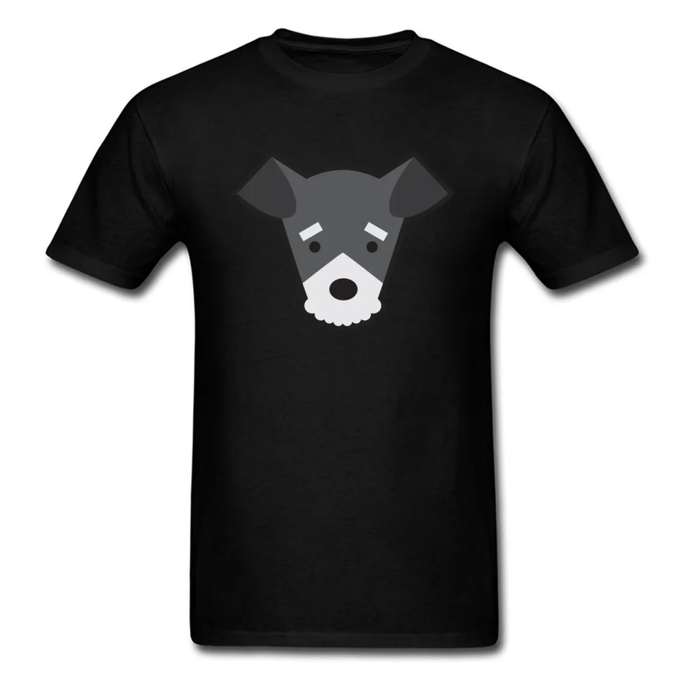 Miniature Schnauzer Pup 100% Cotton Tops T Shirt for Male Normal Street Funny Crew Neck Clothing Short Sleeve |