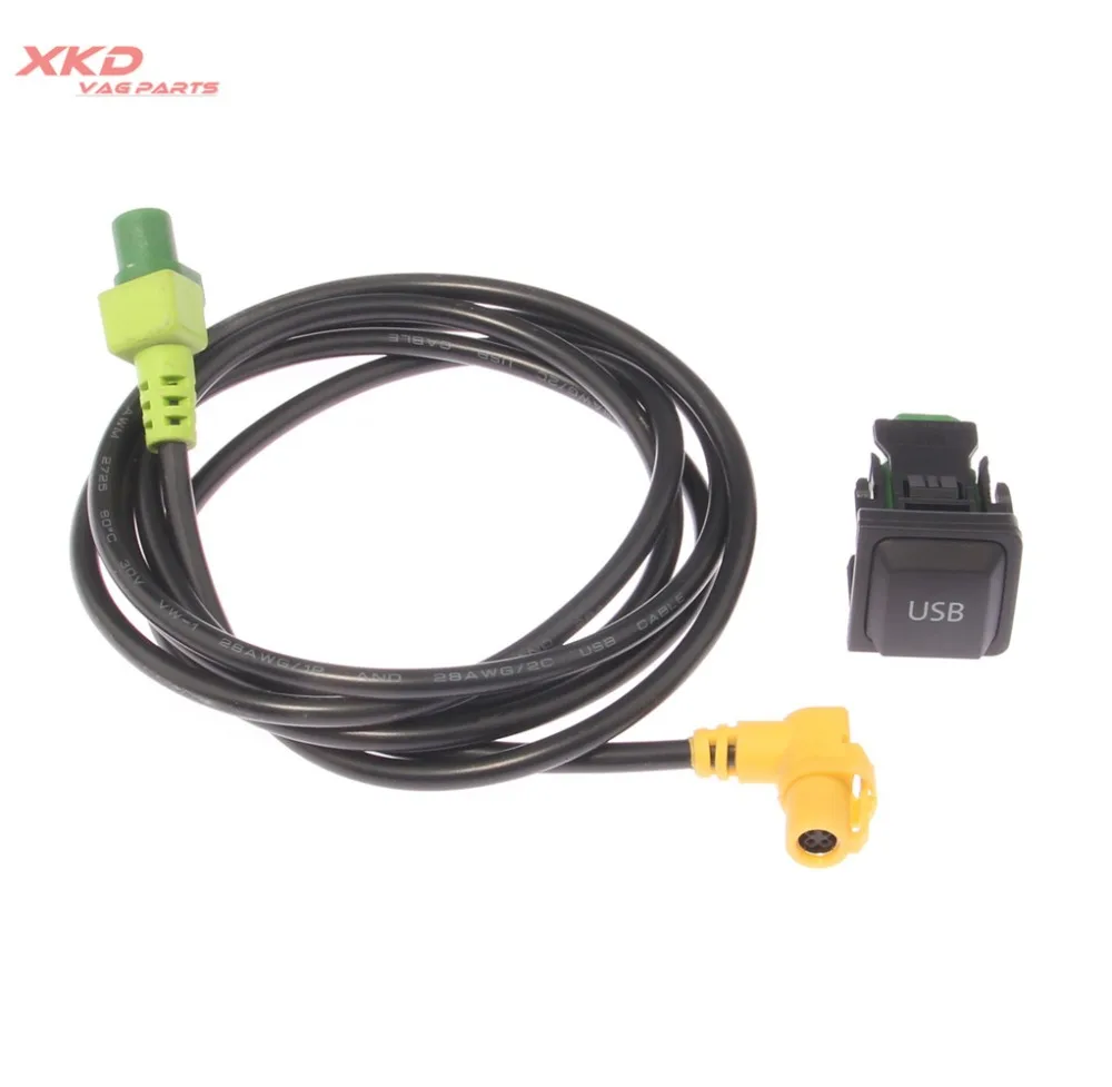 

USB Switch Socket & Cable For VW SCIROCCO Jetta Rabbit Golf GTI MK5 MK6 RCD510