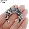 ZXZ 5 pièces grand croissant de lune Double corne breloques pendentifs pour collier fabrication de bijoux résultats 39x38mm ► Photo 1/2