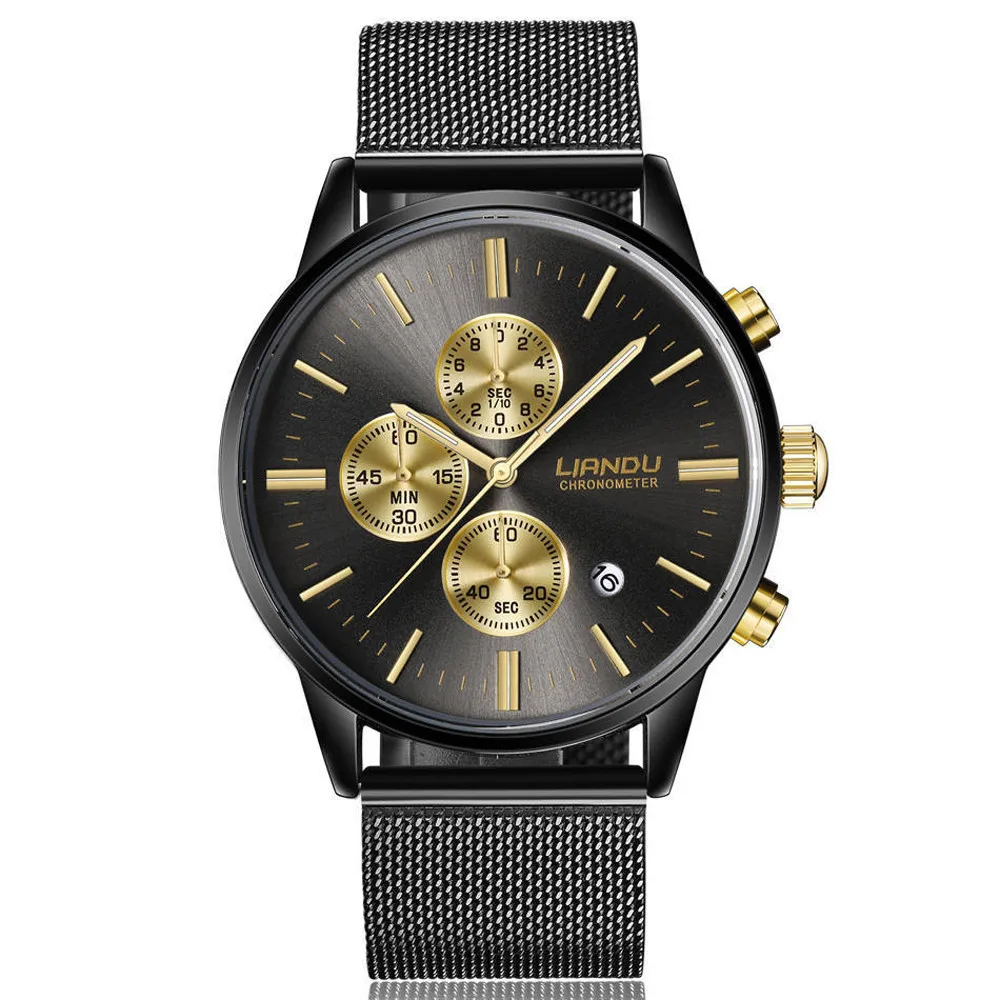 

Men Watches Luxury Sport Quartz Watches Men's Stainless Steel Auto Date Wristwatches Male Business Hot Clock Relogio Masculino