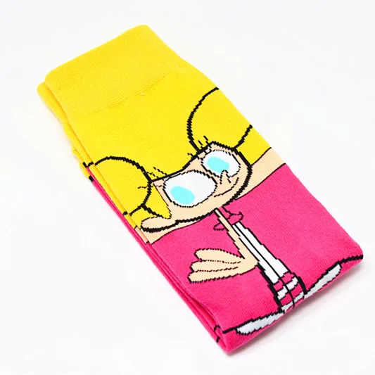 Creative anime print socks fashion funny novelty cartoon men women sock comfort happy colorful stitching cotton Skateboard socks