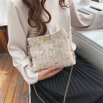 

Women Summer Straw Shoulder Tote Shopping Beach Bag Japanese Handbag