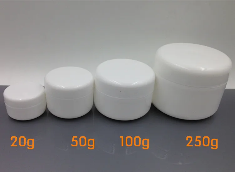 5 шт./лот 250 г PP банки для косметического крема Белая Косметическая банка с