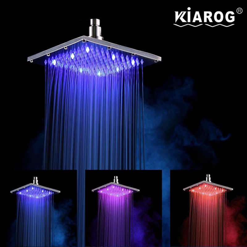 8 Inch Rain Led Shower Head Without Shower Arm. 20cm * 20cm Water Saver