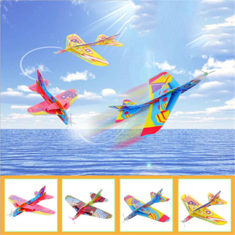 

1pc 360 Cyclotron Airplane Kids DIY Model Gift Toys Flying Back Magic Swing Plane