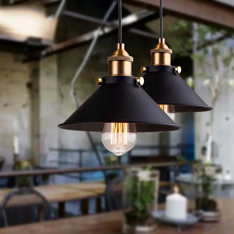 

ANTINIYA vintage industrial pendant light nordic retro lights iron lampshade loft edison lamp metal cage dining room Countryside