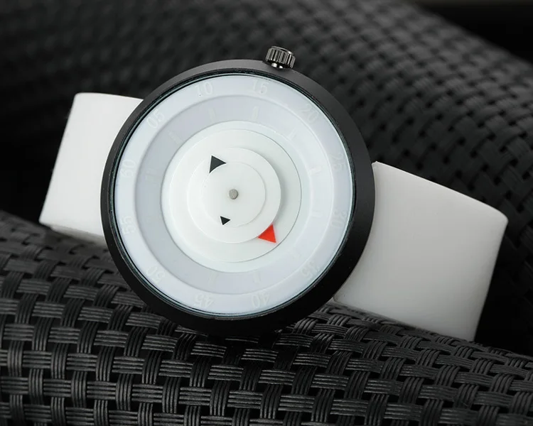 Пара часов браслет креативный тренд диск экологичный силикон секунды указатель повседневные мужские и женские Студенческие Кварцевые часы