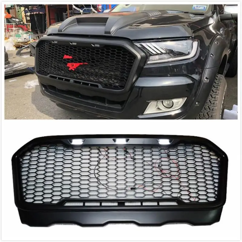 

OWN DESIGN MODIFIED FRONT BUMPERS MASK FIT FOR RANGER T7 GRILL 2015-2018 CAR ACCESSORIES