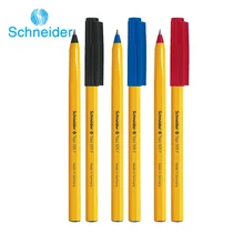 10 шт Шнайдер Топы 505F Водонепроницаемая шариковая ручка большая емкость Желтый корпус 0,5 мм черный/синий/красный офисные и школьные принадлежности