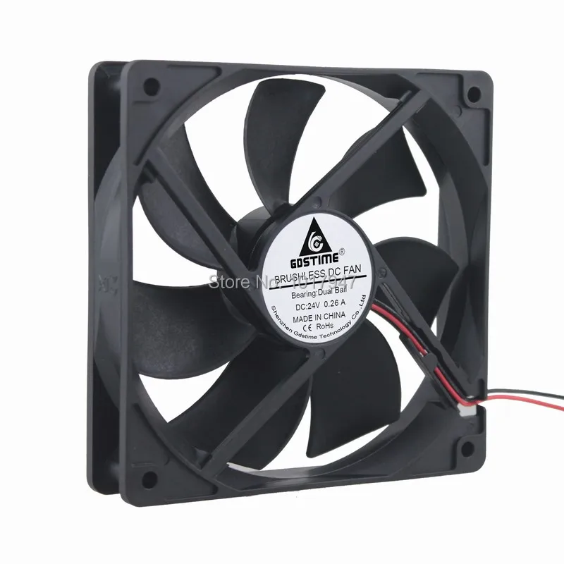 Кулер Gdstime для ПК 24 В 2 контакта 3000 об./мин. 120 мм x 25 мм|120mm fan|fan pccooler cooler |