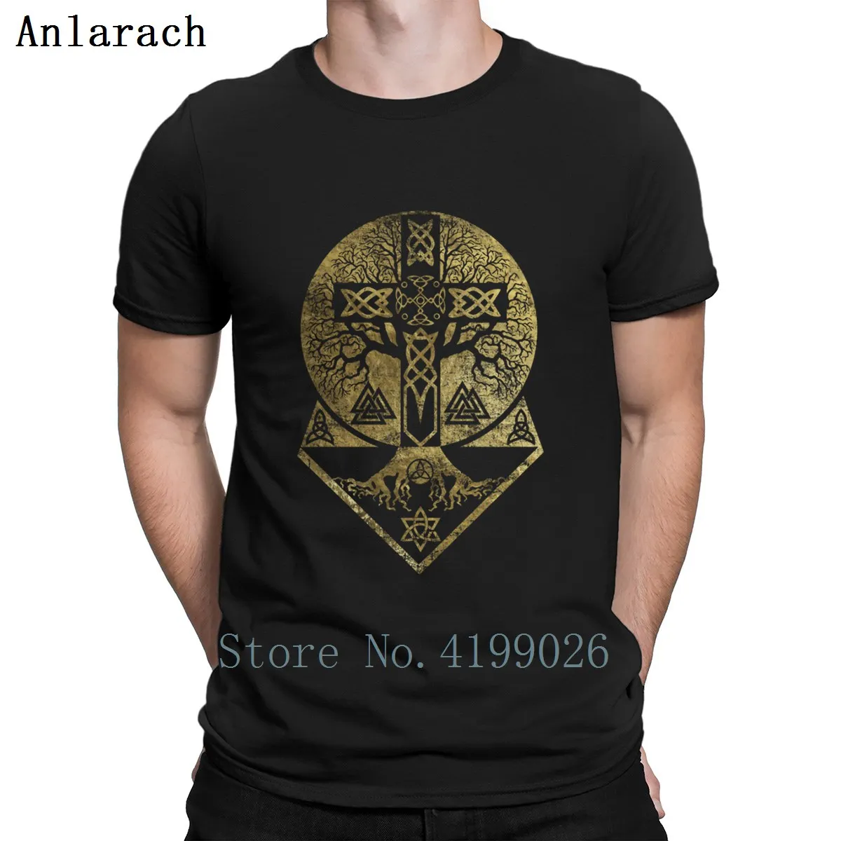 

Tree Of Life Yggdrasil And Celticers Cross T Shirt Spring 2019 Hot Hip Hop Clever Hip Hop Design Trend O Neck Newest Awesome