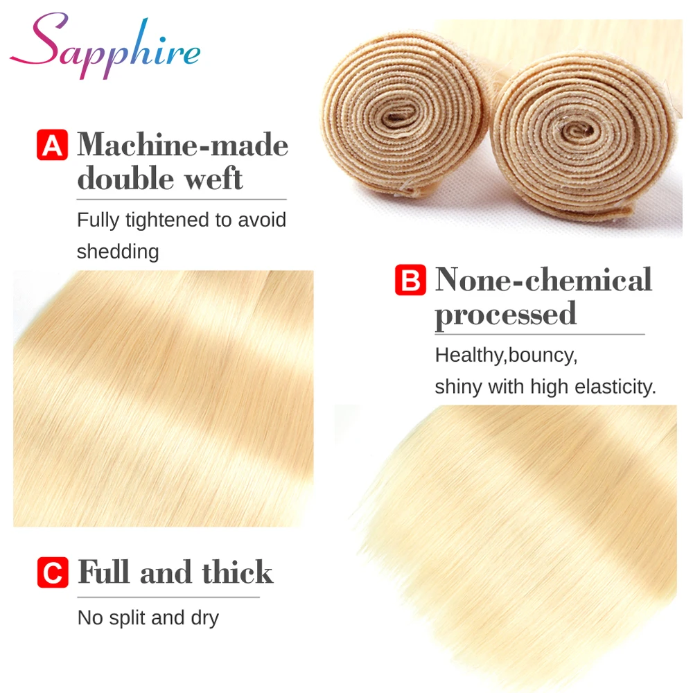 Sapphire Brazilian Hair Weave Bundles Straight Blonde Human Hair 613 Bundles Hair Extension Can Buy 3 or 4 Bundles Sapphire Brazilian Hair Weave Bundles Straight Blonde Human Hair 613 Bundles Hair Extension Can Buy 3 or 4 Bundles