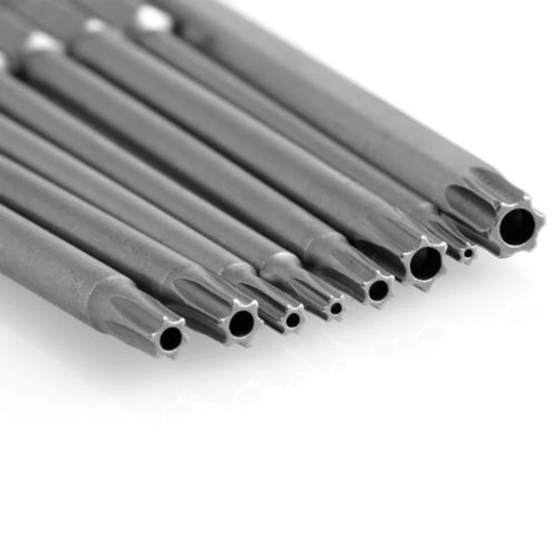 Биты для шуруповерта Torx Kit Шестигранная магнитная головка безопасности Экстра длинный инструмент T8 практичный