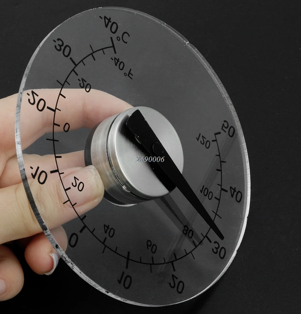 Прозрачная Круглая уличная метеостанция с термометром|thermometer voltmeter|thermometer