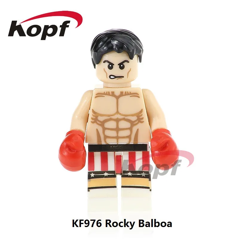 

Single Sale Super Heroes Rocky Balboa Superwoman Captain Spaulding Venom Building Blocks Christmas Gift Toys for children KF976