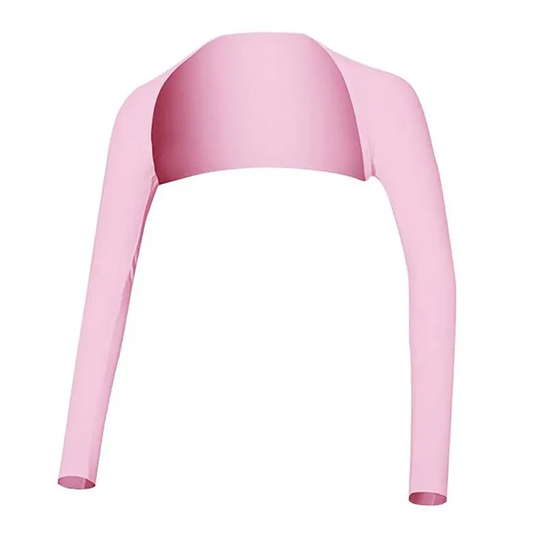 Женская шаль манжеты перчатки полиэстер гольф летние рукава Ice Silk солнцезащитный головной платок одежда для активного отдыха - Цвет: Розовый