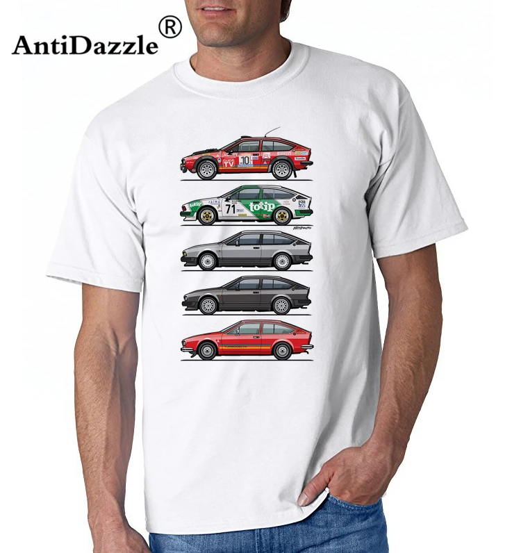 

T Shirt Alfa Romeo Alfetta GTV6 Autodelta Squadra Totip Car Men's Natural Cotton Tees Oversize Style Teenage Oversized T-Shirt