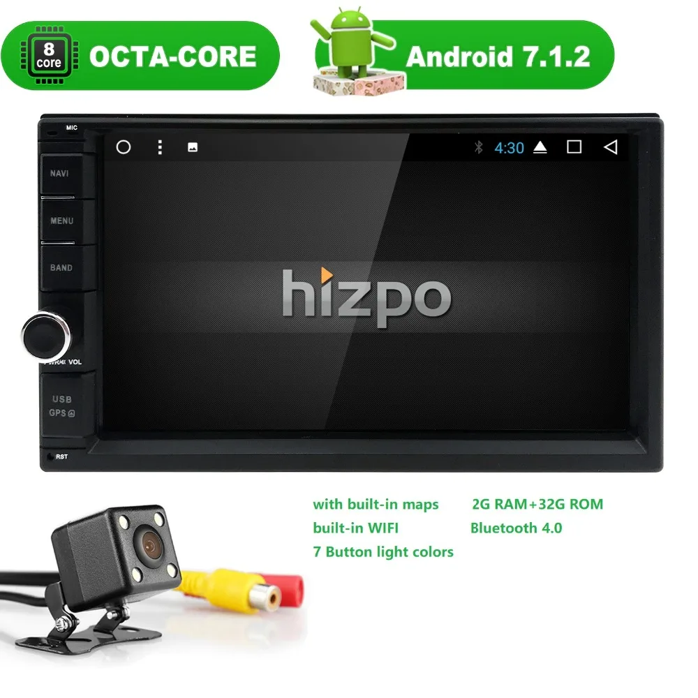 

2din Android 7.1 Pure 8 Core GPS AutoRadio Car NO DVD Multimedia Player for Nissan xtrail Qashqai juke Head Unit Tape RecorderTV
